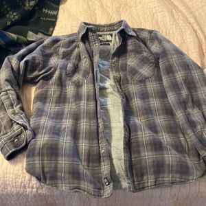 The North Face Shirt Jacket Grey Plaid Medium